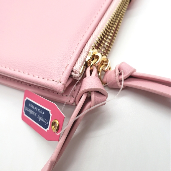 Simply Southern Leather Double Zip Wallet PINK - Picture 3 of 4